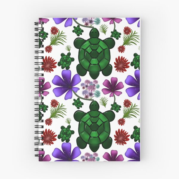 Item preview, Cute Turtle Floral Pattern Seamless Aesthetic Nature Tortoise Design with FlowersSeamless Ocean Animal Design designed and sold by HopeAndHustle.