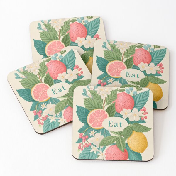 Item preview, Eat Illustration – Colorful Fruits with EAT Lettering designed and sold by BobaBunny76.