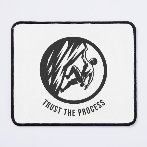 Item preview, Climbers bouldering on rock trust the process Logo designed and sold by Bouldershop.