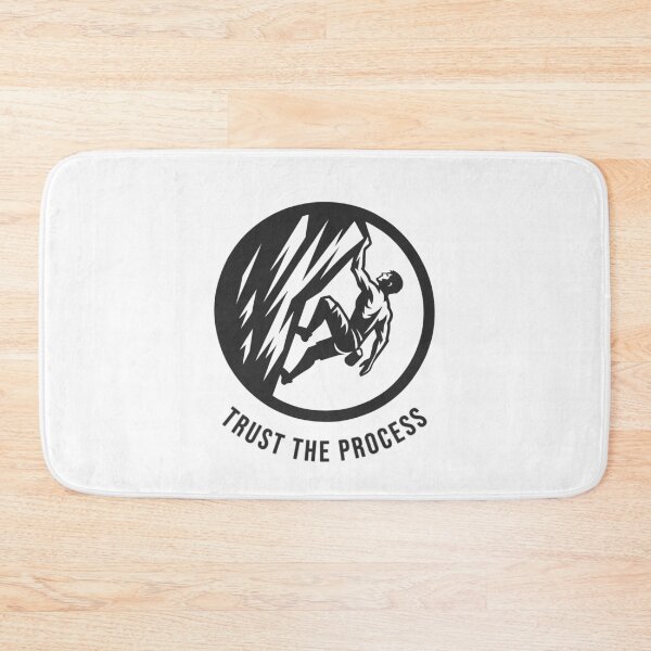 Item preview, Climbers bouldering on rock trust the process Logo designed and sold by Bouldershop.