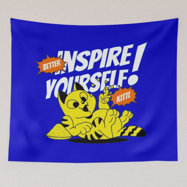 Item preview, Better Inspire Yourself - Retro Comic Yellow Cat designed and sold by GenZFashion000.