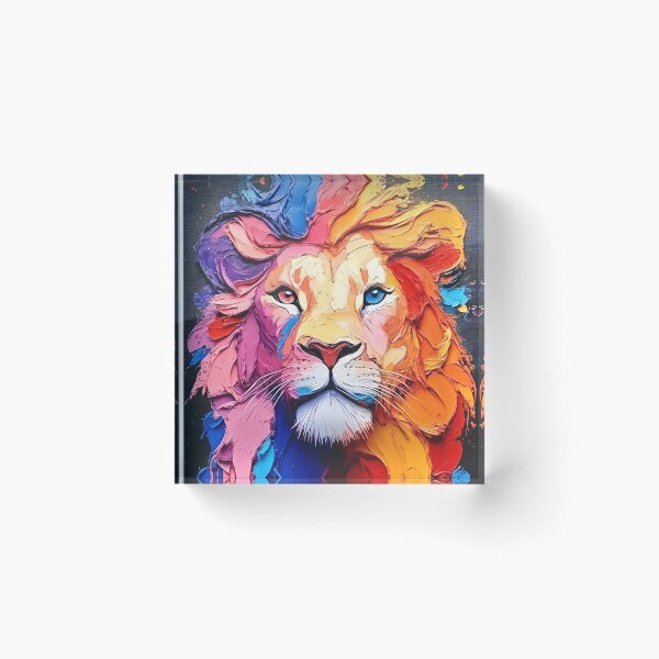 Item preview, Majestic King: Modern Palette Knife Lion designed and sold by Nitinpreeti.