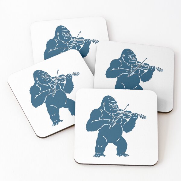 Item preview, Classical Clash: Indigo Violin Gorilla - Bold Graphic designed and sold by j-touch-bold.