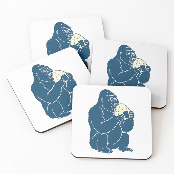 Item preview, Cultural Clash: Indigo Onigiri Gorilla -  Bold Graphic designed and sold by j-touch-bold.