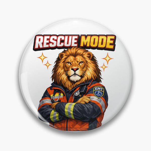 Item preview, Rescue Mode EMT Paramedic First Responder Emergency Medical Technician Lion Design designed and sold by ClinicalHubs.