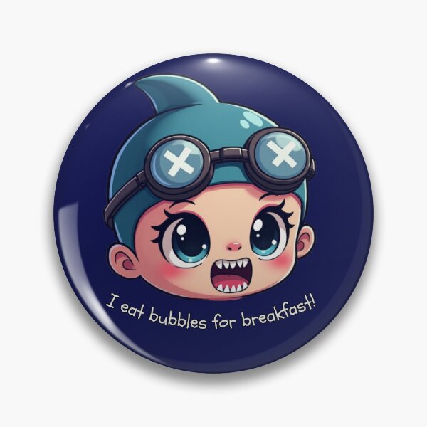 Item preview, I Eat Bubbles for Breakfast | Cute Baby Shark Boy Swimmer designed and sold by Powered By Chlorine.