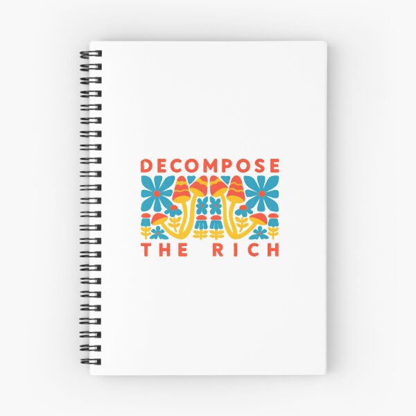 Item preview, Decompose the Rich — Retro Mushroom & Floral Folk Art | Goblincore Political Pun designed and sold by Colorful-Garden.