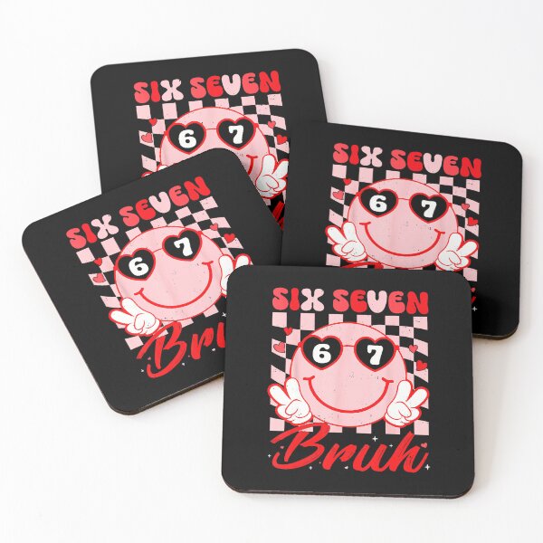 Item preview, Six Seven Bruh Funny Meme Face Retro Valentine Style designed and sold by gladysenglish.