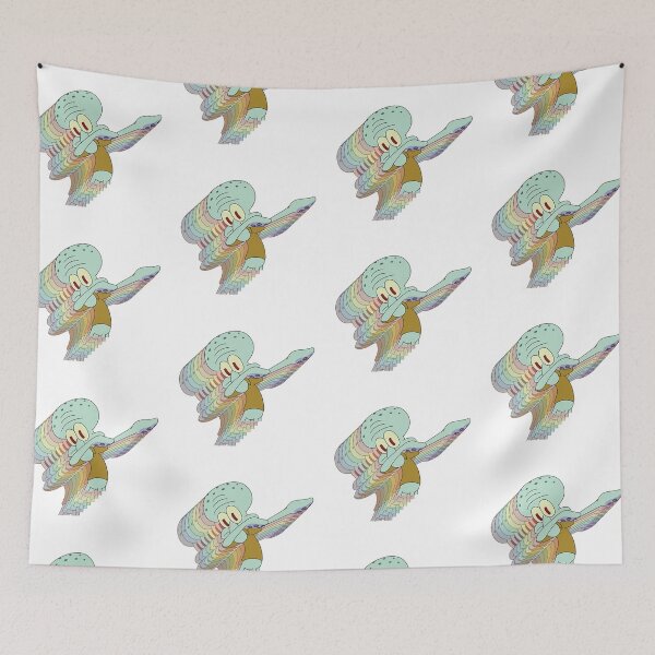Item preview, Squidward Dabbing Pastel Rainbow Funny Spongebob Meme Fan Art Sticker Design designed and sold by Justinian Matieu.