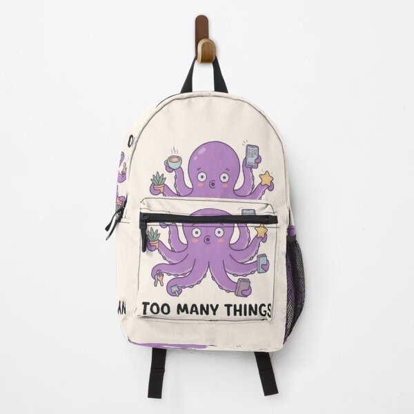 Item preview, Too Many Things Octopus Shirt – Cute Pastel Overwhelmed Meme designed and sold by ZyxDes.