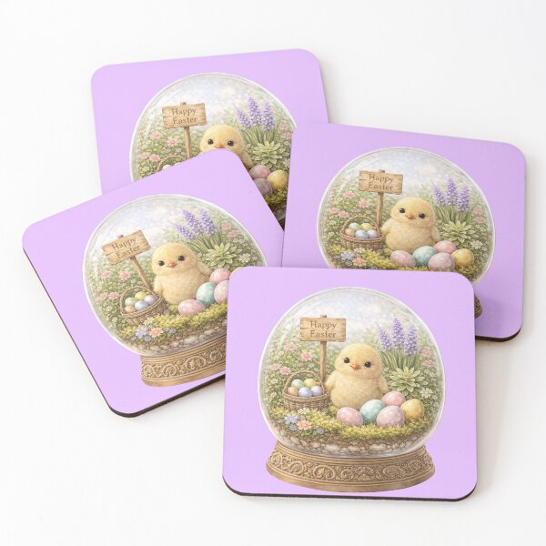 Item preview, Easter Chick Snow Globe Spring Scene Watercolor designed and sold by inspired-works.