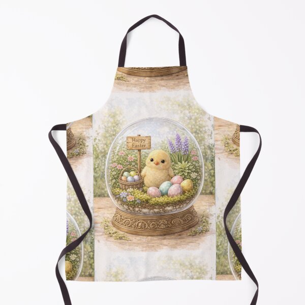 Item preview, Easter Chick Snow Globe Spring Scene Watercolor designed and sold by inspired-works.