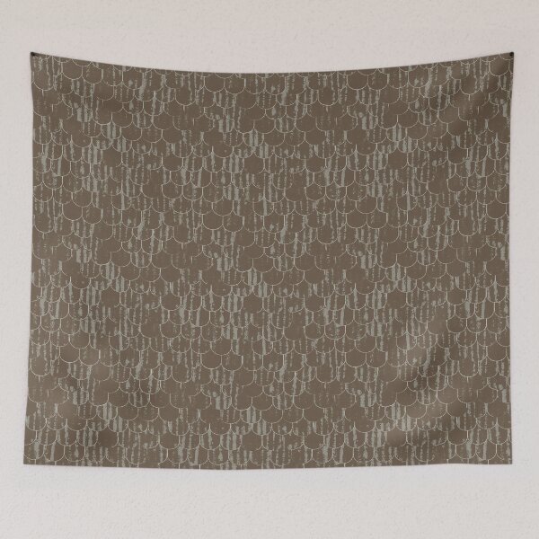 Item preview, Barn Tin Fish Scales Brown & Cream designed and sold by Digitalmyth's Designs.