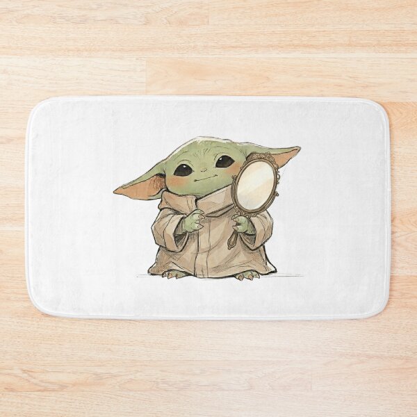Item preview, BABY YODA WITH VINTAGE MIRROR RETRO AESTHETIC designed and sold by LIS AND MELIVERSO.