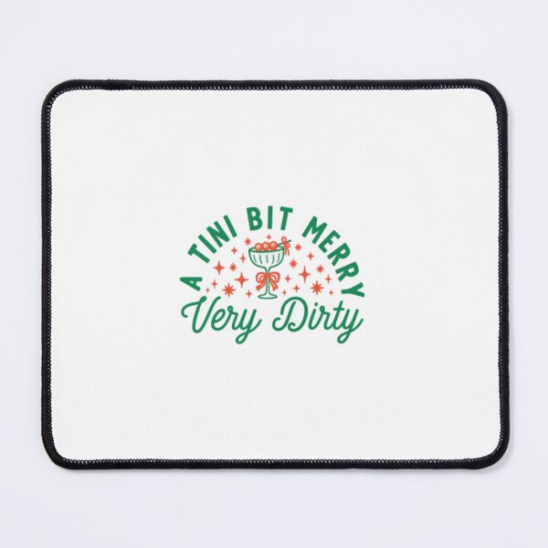 Item preview, A Tini Bit Merry Very Dirty — Retro Christmas Martini Cocktail Illustration designed and sold by Colorful-Garden.