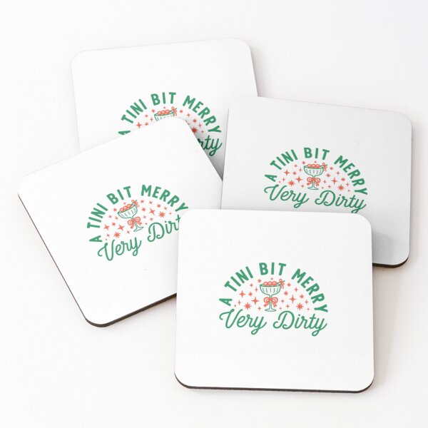 Item preview, A Tini Bit Merry Very Dirty — Retro Christmas Martini Cocktail Illustration designed and sold by Colorful-Garden.
