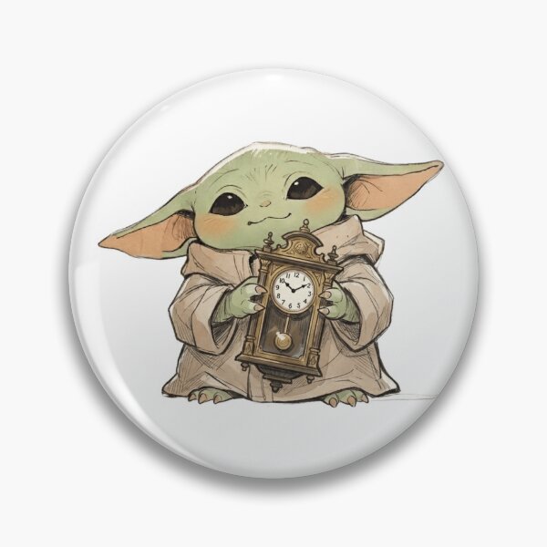 Item preview, BABY YODA WITH ANTIQUE WALL CLOCK VINTAGE AE designed and sold by LIS AND MELIVERSO.
