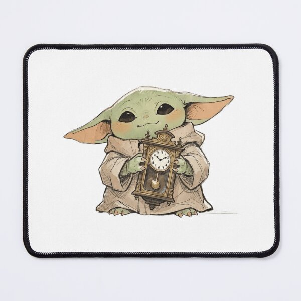 Item preview, BABY YODA WITH ANTIQUE WALL CLOCK VINTAGE AE designed and sold by LIS AND MELIVERSO.