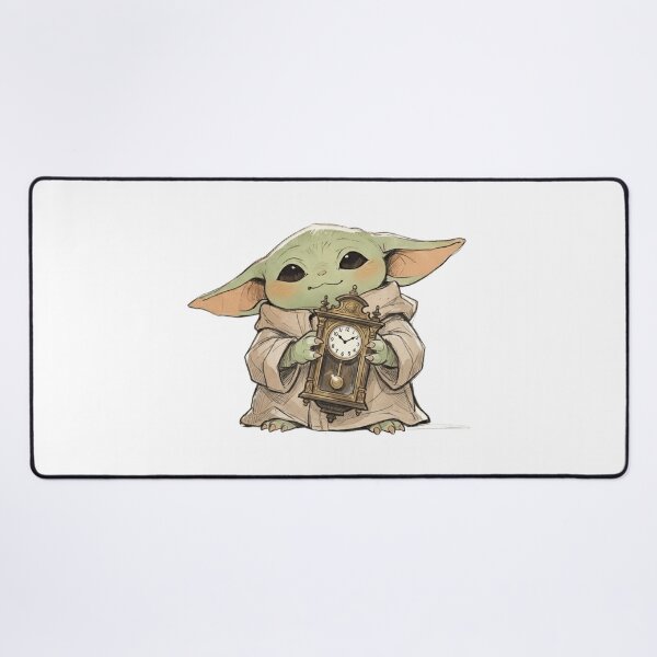 Item preview, BABY YODA WITH ANTIQUE WALL CLOCK VINTAGE AE designed and sold by LIS AND MELIVERSO.