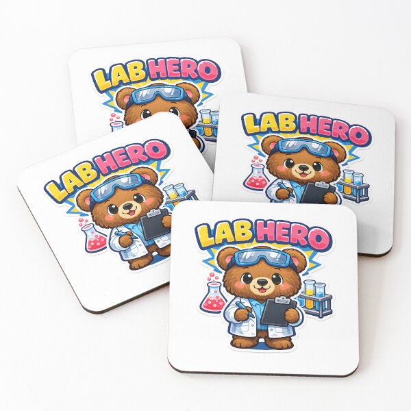 Item preview, Lab Hero Cute Bear Lab Technician Scientist Medical Laboratory Tech Gift Design designed and sold by ClinicalHubs.