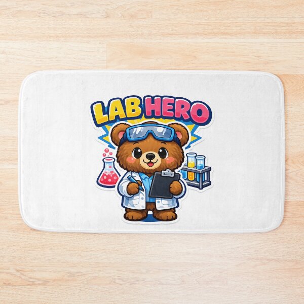 Item preview, Lab Hero Cute Bear Lab Technician Scientist Medical Laboratory Tech Gift Design designed and sold by ClinicalHubs.