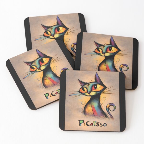 Item preview, PiCatsso Cubist Cat Art designed and sold by TheDuckprints.