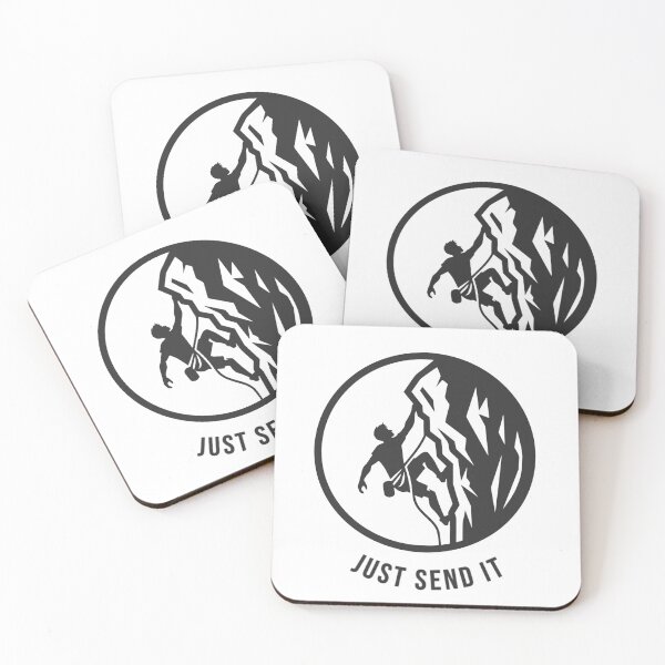 Item preview, Rope climber ascends the mountain. First ascent logo. designed and sold by Bouldershop.