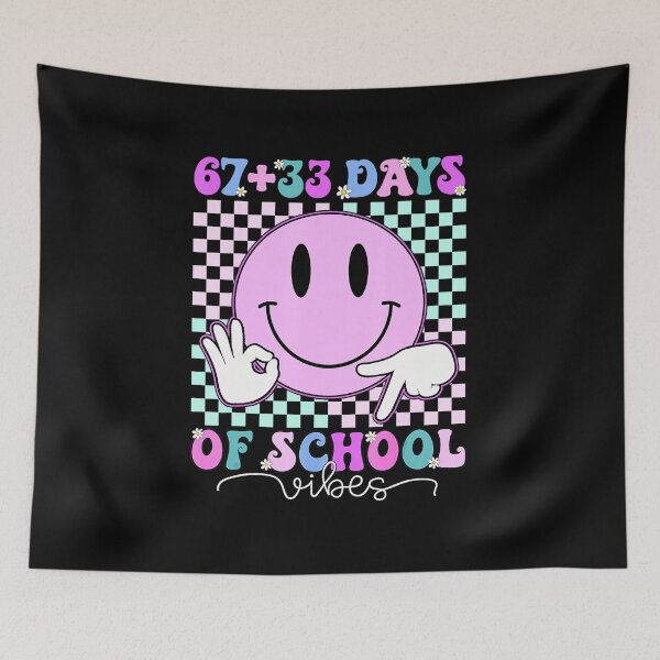 Item preview, 100 Days of School Retro 67 33 Funny Kids Celebration designed and sold by gladysenglish.