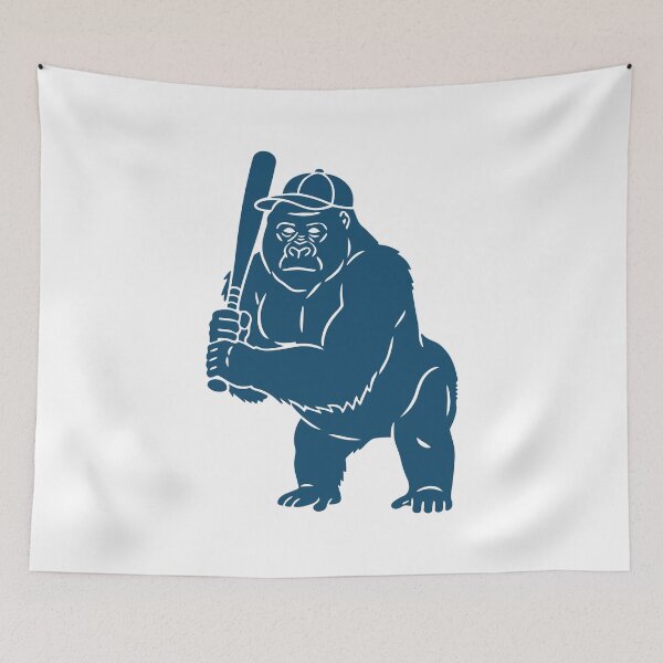 Artikelvorschau, Der Schwergewichtsschlager: Indigo Gorilla Baseball – Kräftige Grafik entworfen und verkauft von j-touch-bold.