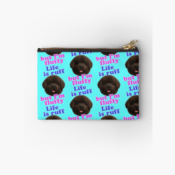 Item preview, Life is Ruff But I'm Fluffy Brown Puppy Wordplay designed and sold by Mauswohn.