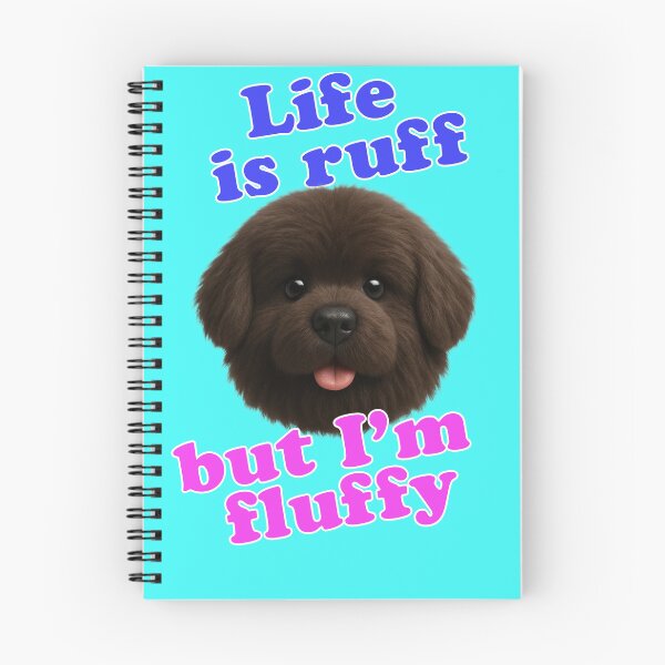 Item preview, Life is Ruff But I'm Fluffy Brown Puppy Wordplay designed and sold by Mauswohn.