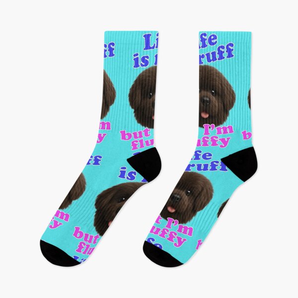 Item preview, Life is Ruff But I'm Fluffy Brown Puppy Wordplay designed and sold by Mauswohn.
