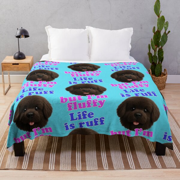 Item preview, Life is Ruff But I'm Fluffy Brown Puppy Wordplay designed and sold by Mauswohn.