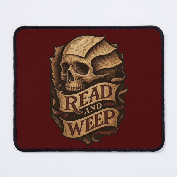 Item preview, Read And Weep Skulls – Skull Design, Skull Illustration, Skull Art, Skeleton, Gothic Skull, Tattoo Style, Dark Art, Anatomy Skull, Graphic Skull designed and sold by Typologystudios.