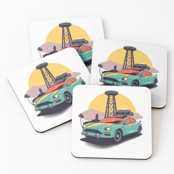 Item preview, Retro Solarpunk Electric Car Future Sunset. designed and sold by LIVE_FREE.