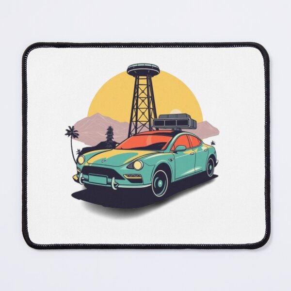 Item preview, Retro Solarpunk Electric Car Future Sunset. designed and sold by LIVE_FREE.