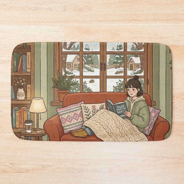 Item preview, Cozy Book Lover Aesthetic Girl!!! - Cozy Girl Book Lover - Girl reading in her cozy reading nook - A cozy paradise for book lovers designed and sold by SoffyLee586.