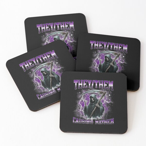 Item preview, They Them Causing Mayhem Funny Nonbinary Humor designed and sold by tadmercado.