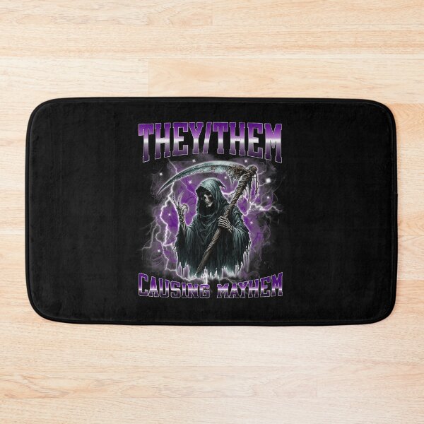 Item preview, They Them Causing Mayhem Funny Nonbinary Humor designed and sold by tadmercado.