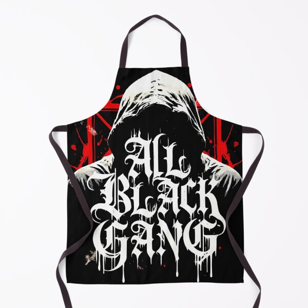 Item preview, All Black Gang Modern Goth Hooded Figure Print designed and sold by VikArtStudio.