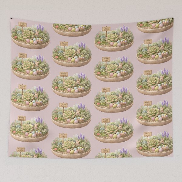 Item preview, Easter Succulent Garden Bunny Scene designed and sold by inspired-works.