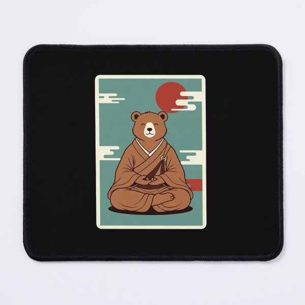 Item preview, Meditation Bear Japanese Zen Cute Animal designed and sold by JordynLadukeg65.