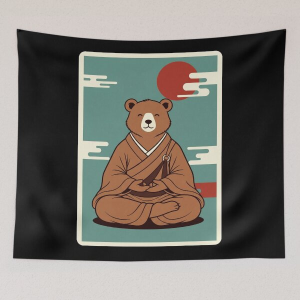 Item preview, Meditation Bear Japanese Zen Cute Animal  designed and sold by JordynLadukeg65.