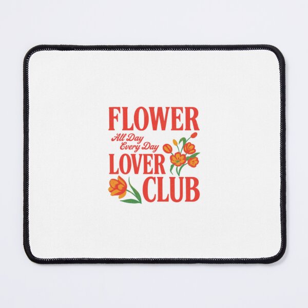 Item preview, Flower Lover Club — Retro Botanical Illustration | Funny Gardener Quote Art designed and sold by Colorful-Garden.