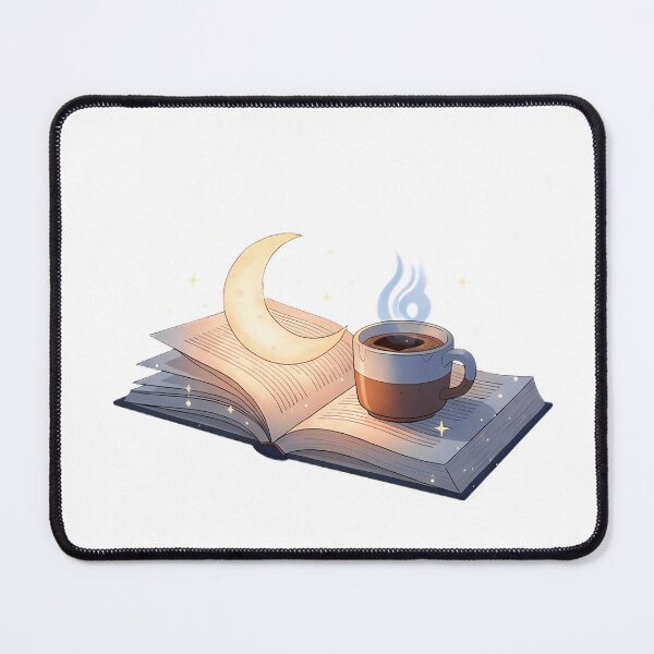 Item preview, Book Coffee Moon - Cozy Reading Night Aesthetic designed and sold by IllumeInk.