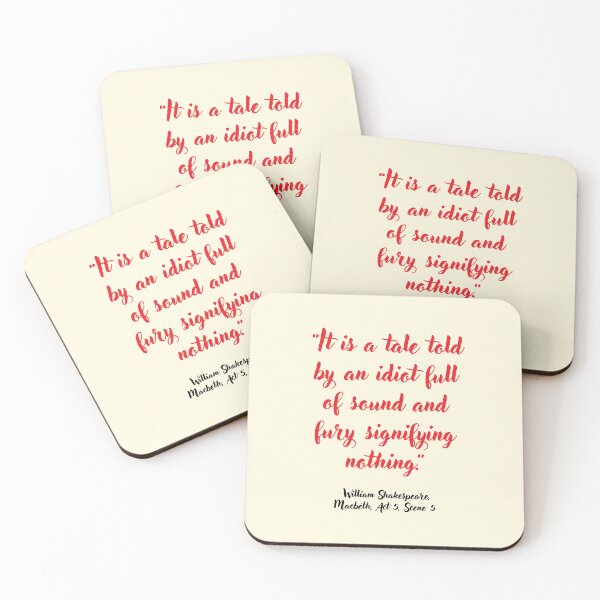 Item preview, Cracking Shakespeare Quote from Macbeth designed and sold by CharlottePlaceArt.
