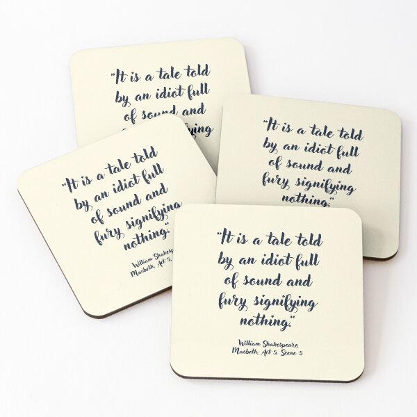Item preview, Cracking Shakespeare Quote from Macbeth designed and sold by CharlottePlaceArt.