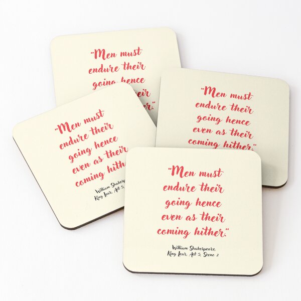 Item preview, Peachy Shakespeare Quote from King Lear designed and sold by CharlottePlaceArt.
