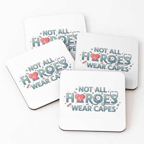 Item preview, Not All Heroes Wear Capes - Nurse Appreciation Quote designed and sold by IllumeInk.