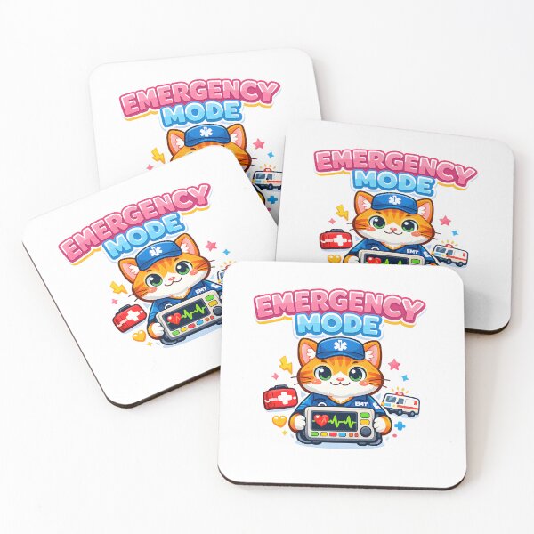 Item preview, Emergency Mode Cute Cat EMT Paramedic Nurse Funny Emergency Medical Technician Design designed and sold by ClinicalHubs.